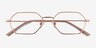 Bidu Shiny Gold TitaniumEyeglass Frames from EyeBuyDirect, Closed View
