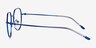Zeus Shiny Blue TitaniumEyeglass Frames from EyeBuyDirect, Side View