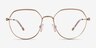 Zeus Shiny Gold TitaniumEyeglass Frames from EyeBuyDirect, Front View