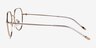 Zeus Shiny Gold TitaniumEyeglass Frames from EyeBuyDirect, Side View