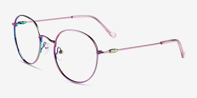 Gavi Rainbow TitaniumEyeglass Frames from EyeBuyDirect, Angle View