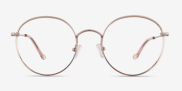 Gavi Shiny Gold Titanium Eyeglass Frames