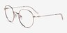 Gavi Shiny Gold TitaniumEyeglass Frames from EyeBuyDirect, Angle View