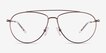 Kenji Matte Silver TitaniumEyeglass Frames from EyeBuyDirect, Front View