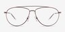 Kenji Matte Silver TitaniumEyeglass Frames from EyeBuyDirect, Front View