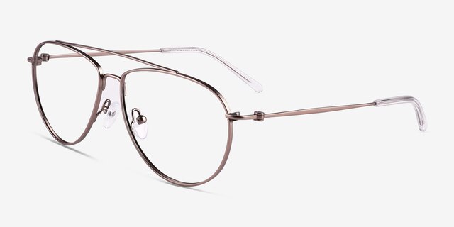Kenji Matte Silver TitaniumEyeglass Frames from EyeBuyDirect, Angle View
