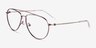 Kenji Matte Silver TitaniumEyeglass Frames from EyeBuyDirect, Angle View