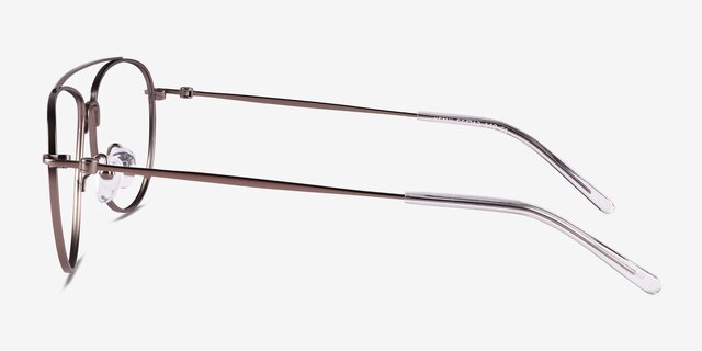 Kenji Matte Silver TitaniumEyeglass Frames from EyeBuyDirect, Side View