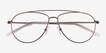 Kenji Matte Silver TitaniumEyeglass Frames from EyeBuyDirect, Closed View