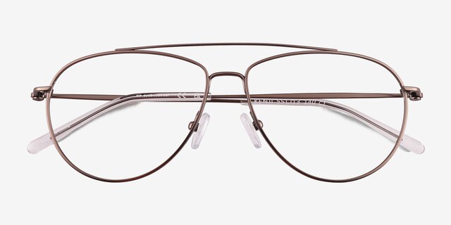 Kenji Matte Silver TitaniumEyeglass Frames from EyeBuyDirect, Closed View