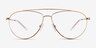 Kenji Shiny Gold TitaniumEyeglass Frames from EyeBuyDirect, Front View