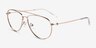 Kenji Shiny Gold TitaniumEyeglass Frames from EyeBuyDirect, Angle View