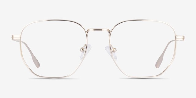 Lumi Gold TitaniumEyeglass Frames from EyeBuyDirect, Front View