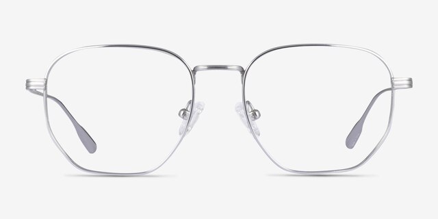 Lumi Silver TitaniumEyeglass Frames from EyeBuyDirect, Front View