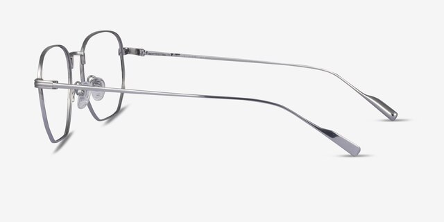 Lumi Silver TitaniumEyeglass Frames from EyeBuyDirect, Side View