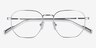 Lumi Silver TitaniumEyeglass Frames from EyeBuyDirect, Closed View