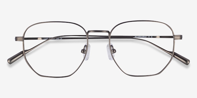Lumi Bronze TitaniumMontures de lunettes de vue d'EyeBuyDirect, Vue Rapprochée