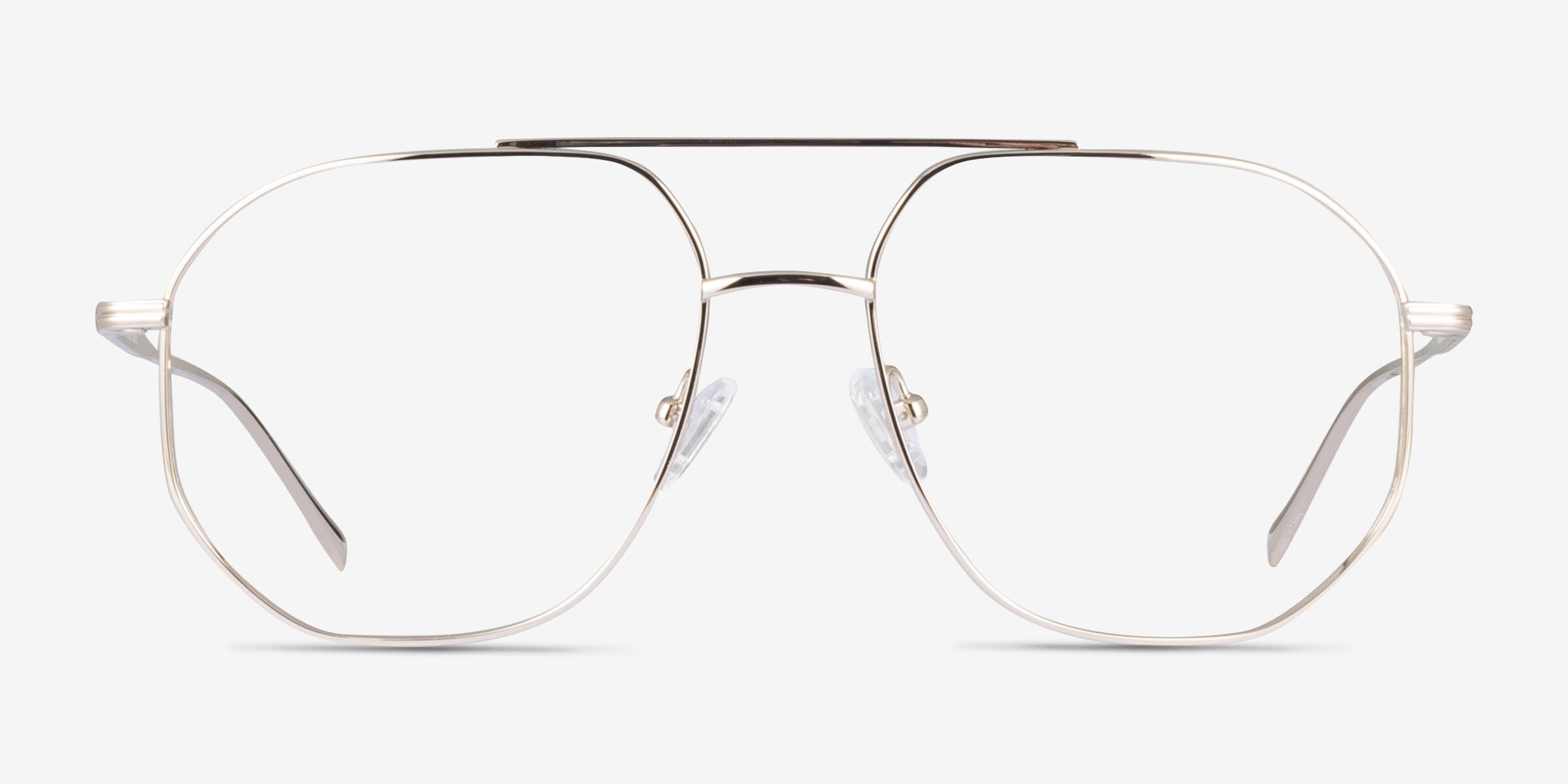 Flexi Aviator Gold Full Rim Eyeglasses | Eyebuydirect
