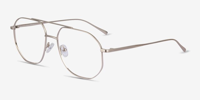 Flexi Gold TitaniumEyeglass Frames from EyeBuyDirect, Angle View