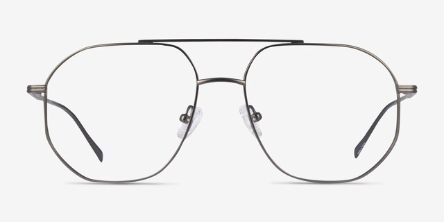 Flexi Gunmetal TitaniumMontures de lunettes de vue d'EyeBuyDirect, Vue de Face