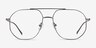 Flexi Gunmetal TitaniumMontures de lunettes de vue d'EyeBuyDirect, Vue de Face
