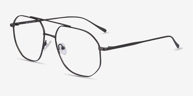 Flexi Gunmetal TitaniumMontures de lunettes de vue d'EyeBuyDirect, Vue d'Angle