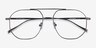 Flexi Gunmetal TitaniumMontures de lunettes de vue d'EyeBuyDirect, Vue Rapprochée
