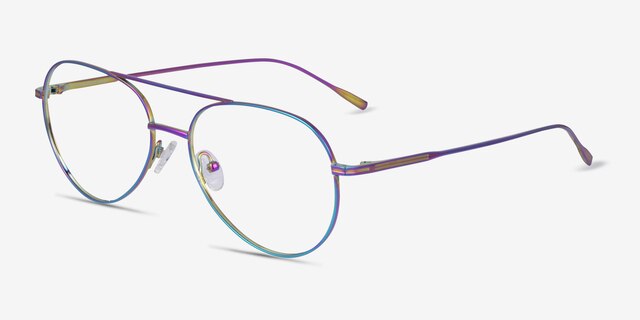 Vivo Multicolor TitaniumEyeglass Frames from EyeBuyDirect, Angle View