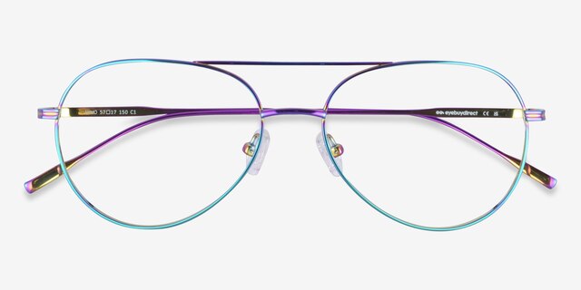 Vivo Multicolor TitaniumEyeglass Frames from EyeBuyDirect, Closed View
