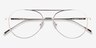 Vivo Gold TitaniumEyeglass Frames from EyeBuyDirect, Closed View