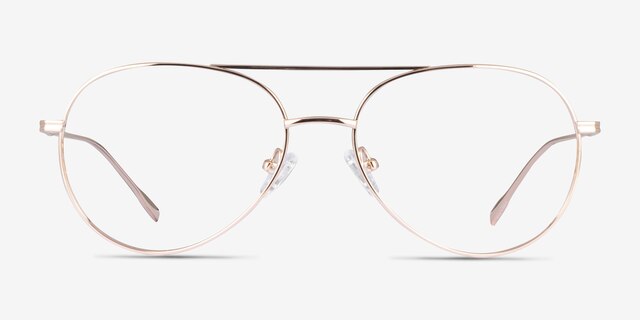 Vivo Or rose TitaniumMontures de lunettes de vue d'EyeBuyDirect, Vue de Face