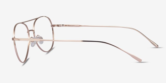 Vivo Or rose TitaniumMontures de lunettes de vue d'EyeBuyDirect, Vue de Côté