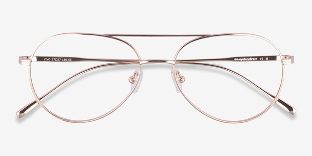 Vivo Or rose TitaniumMontures de lunettes de vue d'EyeBuyDirect, Vue Rapprochée