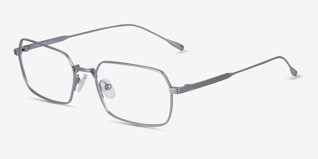Nexo Silver TitaniumEyeglass Frames from EyeBuyDirect, Angle View
