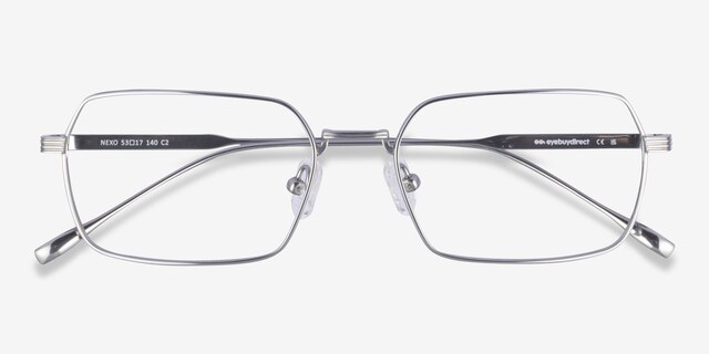 Nexo Silver TitaniumEyeglass Frames from EyeBuyDirect, Closed View