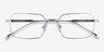Nexo Silver TitaniumEyeglass Frames from EyeBuyDirect, Closed View