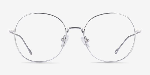 Zero Silver TitaniumEyeglass Frames from EyeBuyDirect, Front View