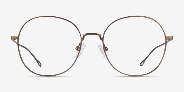 Zero Bronze TitaniumEyeglass Frames from EyeBuyDirect, Front View