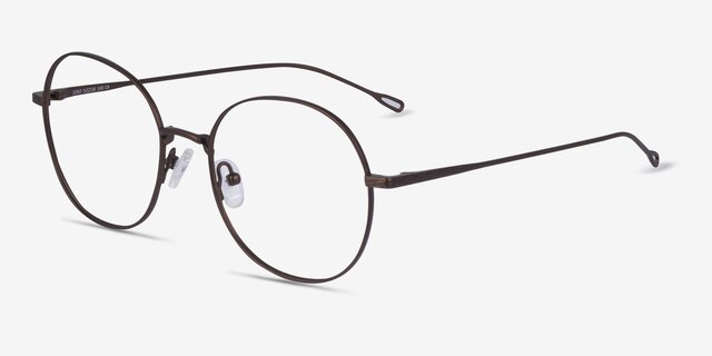 Zero Bronze TitaniumEyeglass Frames from EyeBuyDirect, Angle View
