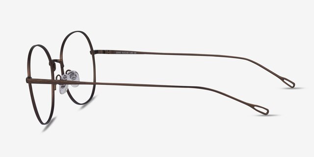 Zero Bronze TitaniumEyeglass Frames from EyeBuyDirect, Side View