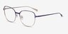 Glint Purple Gold TitaniumEyeglass Frames from EyeBuyDirect, Angle View