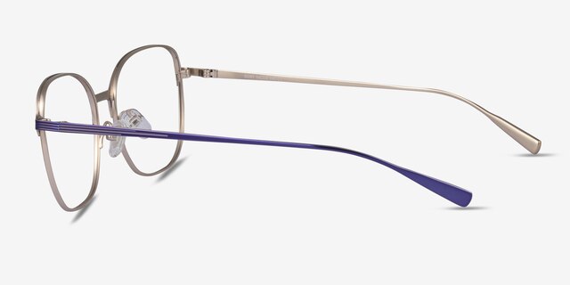 Glint Purple Gold TitaniumEyeglass Frames from EyeBuyDirect, Side View