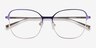 Glint Purple Gold TitaniumEyeglass Frames from EyeBuyDirect, Closed View