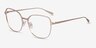 Glint Rose Gold TitaniumEyeglass Frames from EyeBuyDirect, Angle View