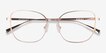 Glint Rose Gold TitaniumEyeglass Frames from EyeBuyDirect, Closed View