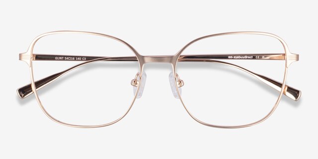 Glint Rose Gold TitaniumEyeglass Frames from EyeBuyDirect, Closed View
