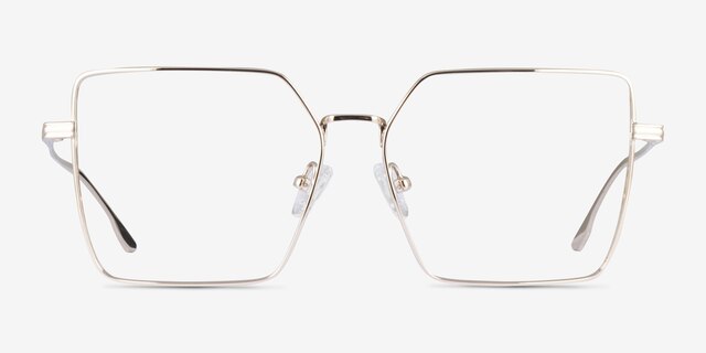 Flecto Gold TitaniumEyeglass Frames from EyeBuyDirect, Front View