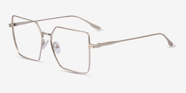 Flecto Gold TitaniumEyeglass Frames from EyeBuyDirect, Angle View