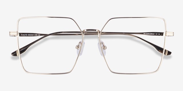 Flecto Gold TitaniumEyeglass Frames from EyeBuyDirect, Closed View