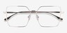Flecto Gold TitaniumEyeglass Frames from EyeBuyDirect, Closed View